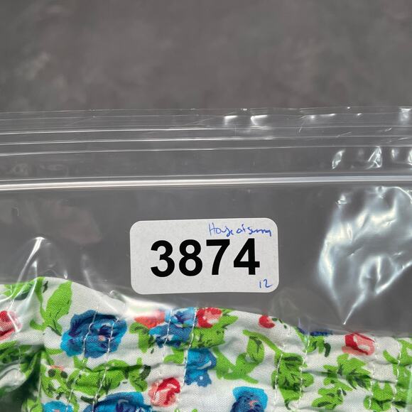 House of Sunny Two Piece Set Women 4 Floral Ruffle Bow Smocked Retro Hot Pants - Picture 16 of 16